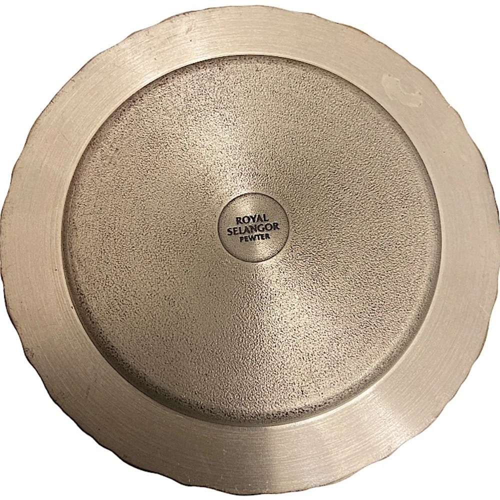 Royal Selangor Filigree Print Genuine Pewter Round Drink Coasters Set of 6